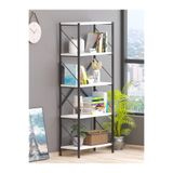 ODİNA Dekoratif 5 Raflı Kitaplık Geniş Metal Kitaplık Dosya Rafı Ofis Salon Mutfak Raf 60x150cm