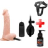 Odins Shop 19 cm Belden Bağlamalı Pompalı Büyüyen Realistik Penis Anal Vajinal Dildo