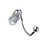 Odins Shop Lilitu Shop Anal Uyarıcılı Kilitli Çelik Fetiş Penis Kafesi