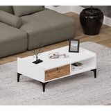 Odıon Orta Sehpa -Modern Ceviz&beyaz Renk Salon Sehpası - ATLANTİK ÇAM