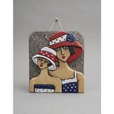 Odmek El Yapımı Seramik Anne & Kız Duvar Süsü 19,5X23 cm