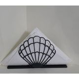 Odmek Istiridye Tasarımlı Metal Peçetelik– Masaüstü Peçete Tutucu (17×9×4 cm)