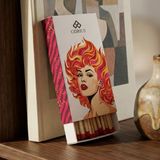 Odrius Signature Design - Dekoratif Illüstrasyonlu Şömine ve Mum Kibriti - Özel Tasarım Kutu - 45'li