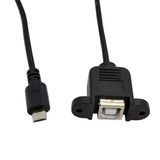 ODSEVEN Panel Tipi USB Kablosu - B Dişi - Micro B Erkek Dönüştürücü
