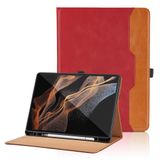 Oduio Samsung Galaxy Tab S8 Ultra 14,6 inç 2022 (SM-X900/X906) için Kılıf - S Kalem Tutacağı ve Cepli PU Deri Folyo Kılıf, Otomatik Uyandırma/Uyku Akıllı Tablet Kılıfı, Kırmızı
