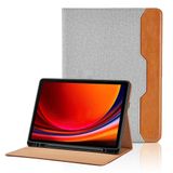 Oduio Samsung Galaxy Tab S9 FE+/S9 Plus 12,4 inç 2023 için Kılıf - Model SM-X610/X616B/X810/X816B, S Kalem Tutucu ve Cepli, Otomatik Uyandırma/Uyku Fonksiyonlu PU Deri Folyo Kılıf, Gri
