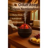 Odun Ateşi Hava Nemlendirici - Koyu Kahverengi