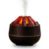 Odun Ateşi Tasarımlı Aromaterapi Hava Nemlendirici, 300 ml Geniş Su Kapasitesi, LED Işıklı Tasarım, Otomatik Kapanma, Aromaterapi Yağı Eklenebilir, Ultrasonik Buhar Teknolojili Ortam Nemlendirici
