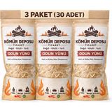 Odun Yünü Hızlı ve Kolay Ateş Tutuşturucu 3 Paket (30 Adet)