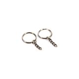 Oduncu Dünyası 50 Adet - 25 mm Zincirli Metal Anahtarlık Halkası Gümüş Renk Amigurumi ve Makrome - Renkli
