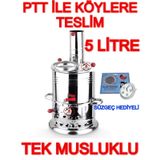 Odunlu Kömürlü Çay Semaveri Odunlu Kömürlü Semaver Tek Musluklu Semaver 3,5 Litre