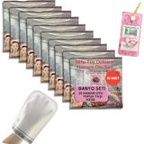 OEM 10 Paket Hamam Otu Toz Tüy Dökücü + Hamam Kesesi + Topuk Taşı Banyo Seti