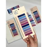 OEM 10 Renkli Cetvelli Pastel Mavi ve Mor Tonları Indeks Sticker/index/post-It/postit/kitap Ayracı/not Kağıdı
