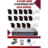 OEM 14 Kameralı Hd Set - 5mp Sony Lensli Full Hd Gece Görüşlü Güvenlik Kamerası Sistemi