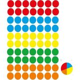 OEM 16 mm Renkli Hazır Yuvarlak Etiket 240 Lı 1 Paket Mix Color Ofis Etiketleri Kendinden Yapışkanlı Nokta Etiket