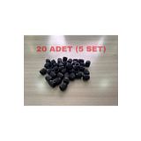 OEM 20 Adet Universal Siyah Plastik Orijinal Standart Lastik Sibop Kapağı Seti 4x5 Kapak Set