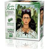 OEM 20665 Diken Kolye ve Sinek Kuşlu Kendi Portresi Frida Kahlo 1000 Parça Puzzle