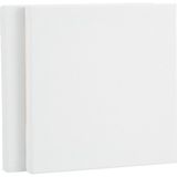 OEM 20X20 cm 2'li Paket Tuval, %100 Pamuklu, 280 Gram Kuma, Yal, Sulu Boya, Akrilik Boya Almas In, 2 Adet - Beyaz