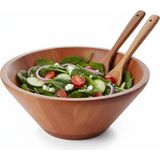 OEM 23CM Doğal Akasya Ağacı Salata Kasesi – El Yapımı Derin Ahşap Servis ve Karıştırma Kasesi | Meyve, Makarna, Çerez Sunumu | Çevre Dostu Mutfak ve Sofra Aksesuarı