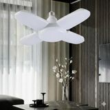 OEM 30 Watt 4 Kollu Pervane LED Ampul, Katlanabilir Fan Tipi Tavan Lambası, 6500K Beyaz Işık, 3250 Lümen, E27 Duy Uyumlu, Enerji Tasarruflu Atölye ve Oda Aydınlatması