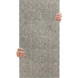 OEM 3D Kendinden Yapışkanlı Duvar Kağıdı Yeni Nesil Akustik Keçe Panel Dalgalı Desen 52X98 cm (Açık Gri, 2 Adet 1 M²)