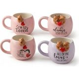 OEM 3D Sarkan Capybara Figürlü Porselen Kupa - 420 ml Büyük Boy Kaliteli Porselen Bardak - 4 Farklı Modelden Biri (Sürpriz/asorti) - Sevimli Hayvanlı Hediyelik Mug