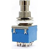 OEM 3pdt On/on/off 3lü Anahtar Ac 250V 3A 9 Pin Switch Anlık Basmalı Buton Ayak Pedal Elektro Gitar Efekt Kutusu Mandallama