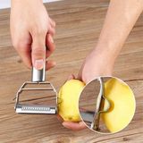 OEM ® 3'ü 1 Arada Paslanmaz Çelik Sebze Soyacağı – Julienne, Düz ve Şerit Soyma Fonksiyonlu, Ergonomik Mutfak Soyacağı - Gümüş