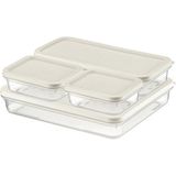 OEM 4 Adet Buzdolabı ve Derin Dondurucu Saklama Kabı Seti, Fresh Box, Dolap Düzenleyici ve Buz Dolabı Organizeri, Bpa Içermeyen Pp Plastik,gıdaları Taze Tutma,mutfak Düzenleyici (Beyaz)