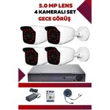 OEM 4 Kameralı Hd Set - 5mp Sony Lensli Full Hd Gece Görüşlü Güvenlik Kamerası Sistemi