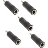 OEM 5 Adet 6.3mm Aux Ses Stereo Siteryo 3.5mm Çevirici Jack Jak Dönüştürücü Adaptör Kalın - Çok Renkli