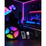 OEM 5 Metre Rgb LED Şerit Kumandalı 5050 Renk Değiştiren LED Strip - 1174-4121 - Çok Renkli