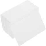 OEM 50 Adet Pvc Beyaz Kart Işletmeler Için Boş Plastik Kartlar Çift Taraflı Baskıya Hazır