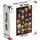 OEM 500 Parça Puzzle Şehirde Bir Akşam Insanların Dünyaları