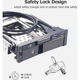 Oem 5,25" Dahili Çift Yuvalı Sabit Disk Kutusu 2,5+3,5 Inç Sata Hdd-Ssd Muhafaza Aletsiz Tasarım (Kdo)