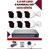 OEM 6 Kameralı Hd Set - 5mp Sony Lensli Full Hd Gece Görüşlü Güvenlik Kamerası Sistemi