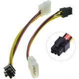 OEM 6 Pin Pcı-E To 4 Pin Molex Ekran Kartı Power Kablosu 25 cm (5 Adet)