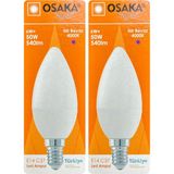 OEM 6W (50W) Günışığı 4000K E14 LED Mum Ampul, 2 Adet