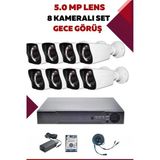 OEM 8 Kameralı Hd Set - 5mp Sony Lensli Full Hd Gece Görüşlü Güvenlik Kamerası Sistemi