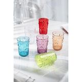OEM Akrilik Renkli 6'lı Kısa Bardak &amp; Su Meşrubat Kahve Yanı Bardağı 400 ml (Cam Değildir)