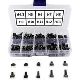 OEM Alkatronik 200 Adet 6X6MM Tact Buton Set 10 Farklı Yükseklikte 4 Pin Dokunmatik Anlık Basmalı Düğme Anahtar