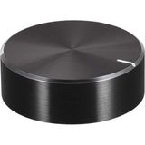 OEM Alkatronik Alüminyum Pot Başlığı 30MM 6mm Tırtıklı Mil Siyah Metal Rotary Enkoder Potansiyometre Ses Kontrol