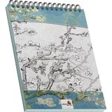 OEM Almond Blossoms, Van Gogh 1890, A4 Eskiz Defter Iı, Çizgisiz, 50 Sayfa, 100 Gram, Beyaz Renk, Spiralli, Sketchbook - Çok Renkli