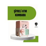 OEM Atm Tasarımlı Pembe Işıklı Sesli Çocuk Kumbarası