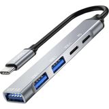Oem Auris Metal Type C To 5 Portlu USB 3.0 Pd Çevirici Hub Adaptör