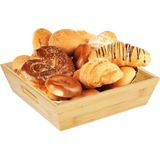 OEM Bambu Lüx Kare Orta Boy Ekmeklik-Meyvelik 20CM, Bambu Ekmeklik Kare Orta Boy 20CM