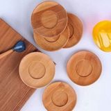 OEM Bambu Yuvarlak Çay Tabağı Bardak Altlığı 6 'lı Set, Dekoratif Bambu Altlık - Kahve