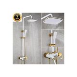 Oem Banyo Bataryası Duş Seti Beyaz Gold Altın Dore Özel Seri Yeni Model 7 Yıl Garantili İthal