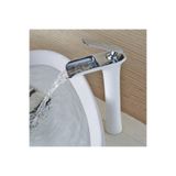 OEM Banyo Çanak Lavabo Bataryası Beyaz Krom Renk Şelale 5 Yıl Garantili, Model Kodu: A319