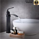OEM Banyo Çanak Lavabo Bataryası Mat Siyah Renk Şelale Model 7 Yıl Garantili Ithal